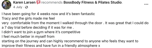 BossBody Fitness For Women member review 4